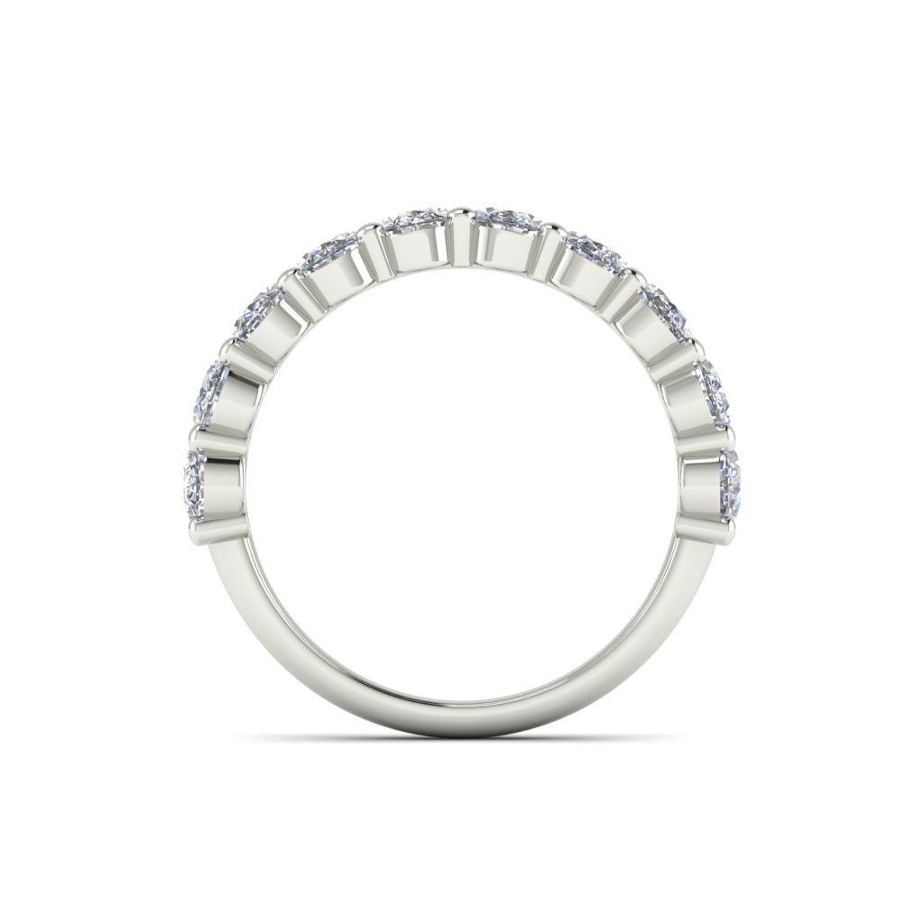 2 carat half eternity oval (2x0.1 carat) white gold 18karat