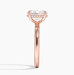 Solitaire Hidden Halo Lab Diamond Ring 18k Gold