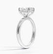 Solitaire Hidden Halo Lab Diamond Ring 18k Gold