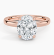 Solitaire Hidden Halo Lab Diamond Ring 18k Gold
