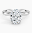 Solitaire Hidden Halo Lab Diamond Ring 18k Gold