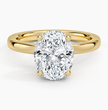 Solitaire Hidden Halo Lab Diamond Ring 18k Gold