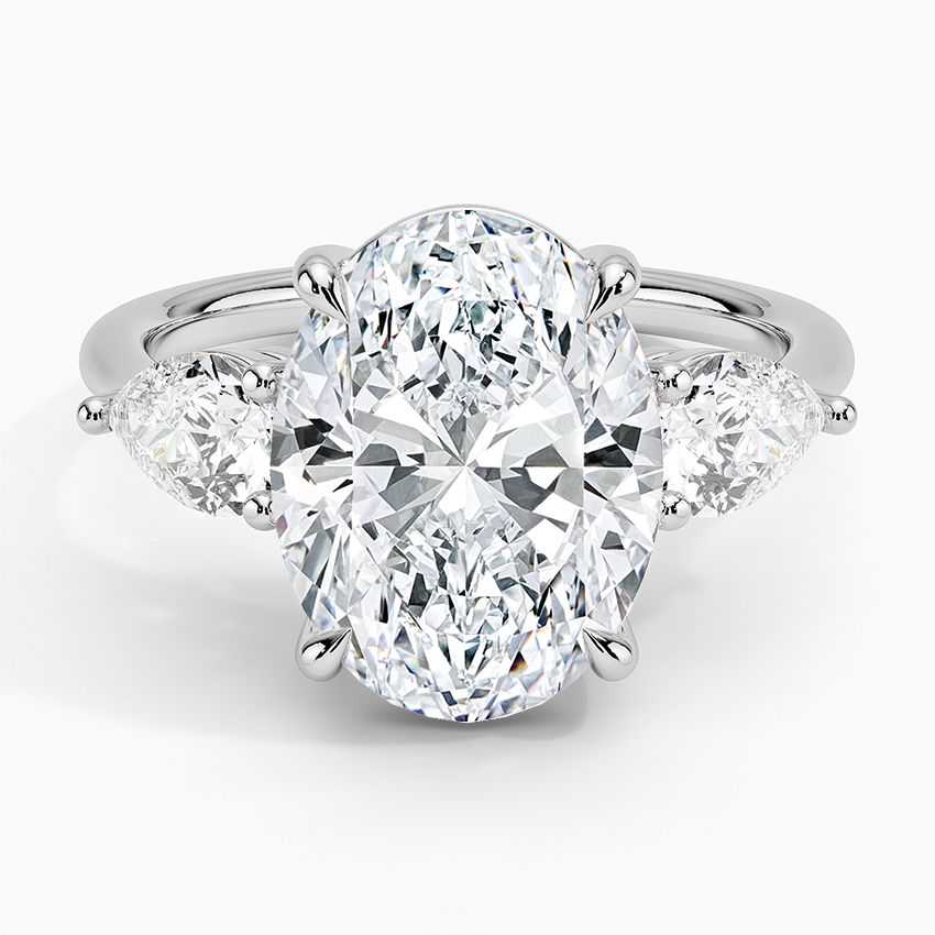 ecomposer-view with diamond shape-oval, ecomposer-metal type-white-gold-18k