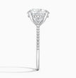 2 ct. Oval Lab Diamond Hidden Halo Cathedral Half Pave Setting 18K White Gold