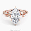 2.5 ct Marquise Lab Diamond VS1 F + 0.4 carat side diamond | Gold 18K