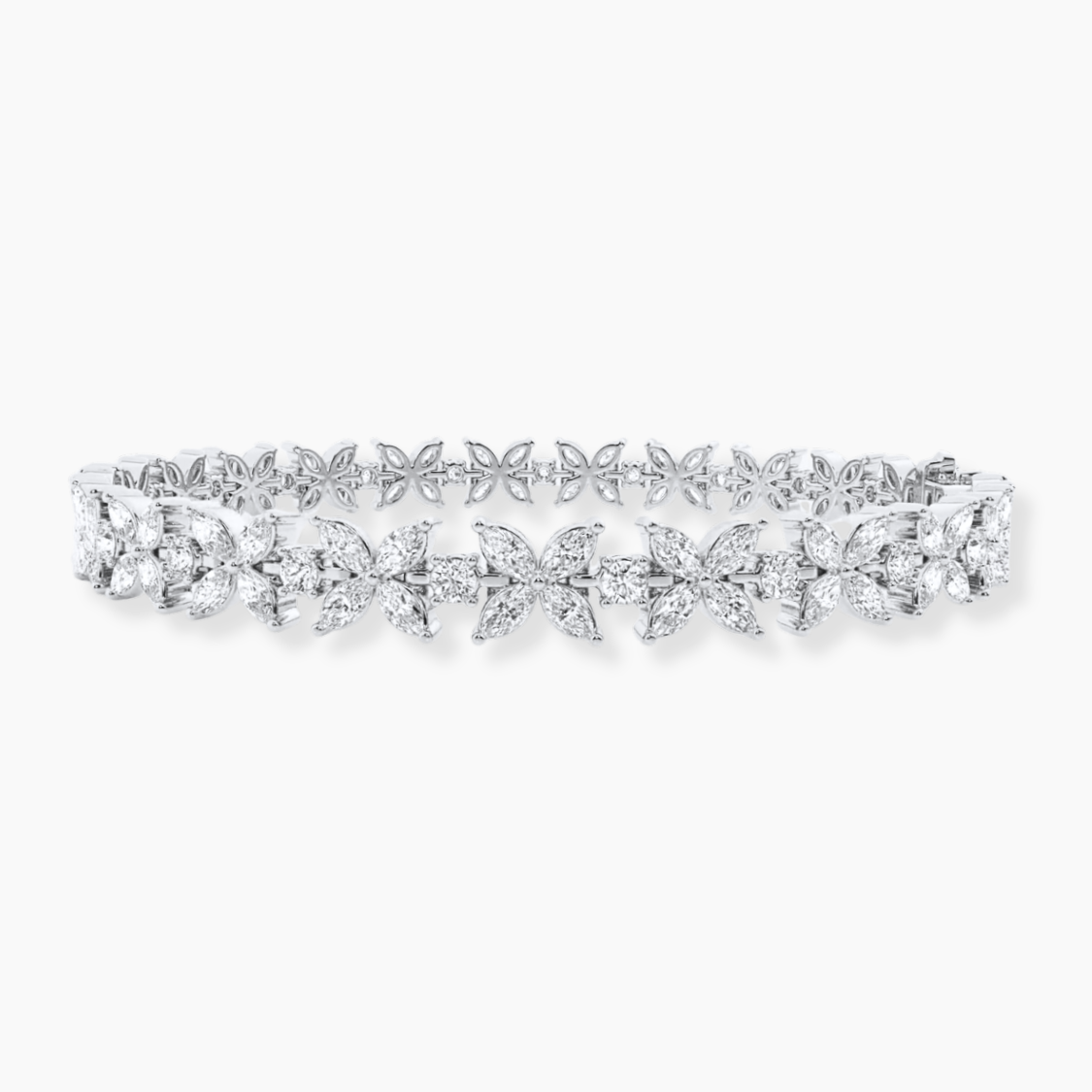 Bloomline Marquise and Round Lab Diamond Bracelet (10 ct. tw.) 18K White Gold