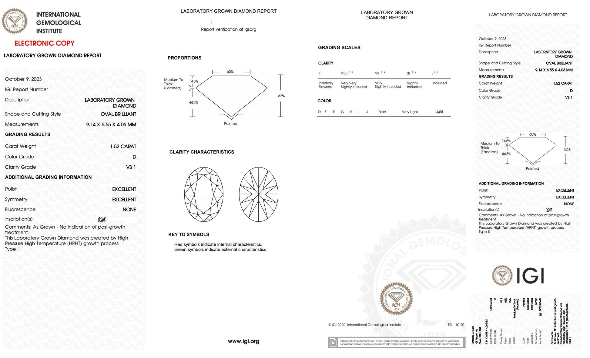 1.50 Carat Oval Diamond | F | VS1