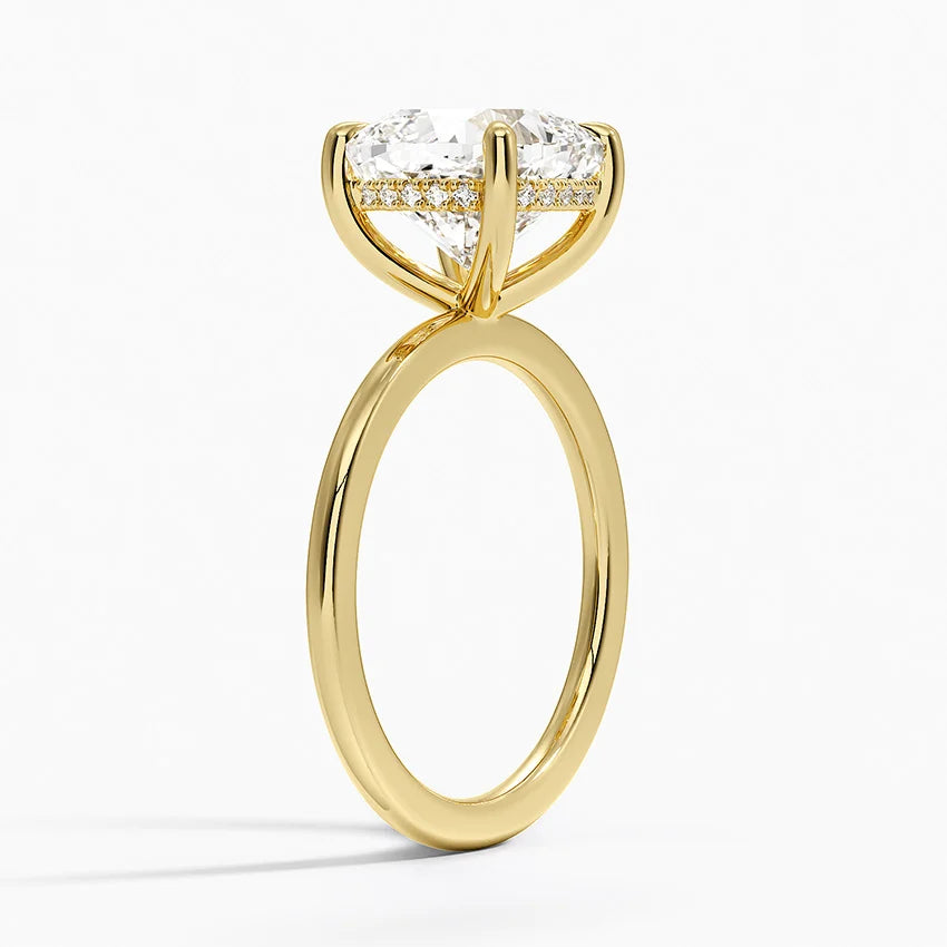 ecomposer-view with diamond shape-cushion, ecomposer-metal type-yellow-gold-18k