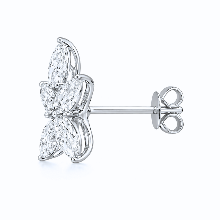 46 Carat Celeste Marquise High Jewelry Bridal Lab-Grown Diamond Set 18K White Gold