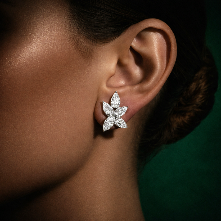 46 Carat Celeste Marquise High Jewelry Bridal Lab-Grown Diamond Set 18K White Gold