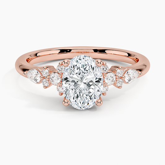 ecomposer-view with diamond shape-oval,ecomposer-size-1-ct,ecomposer-metal type-rose-gold-18k