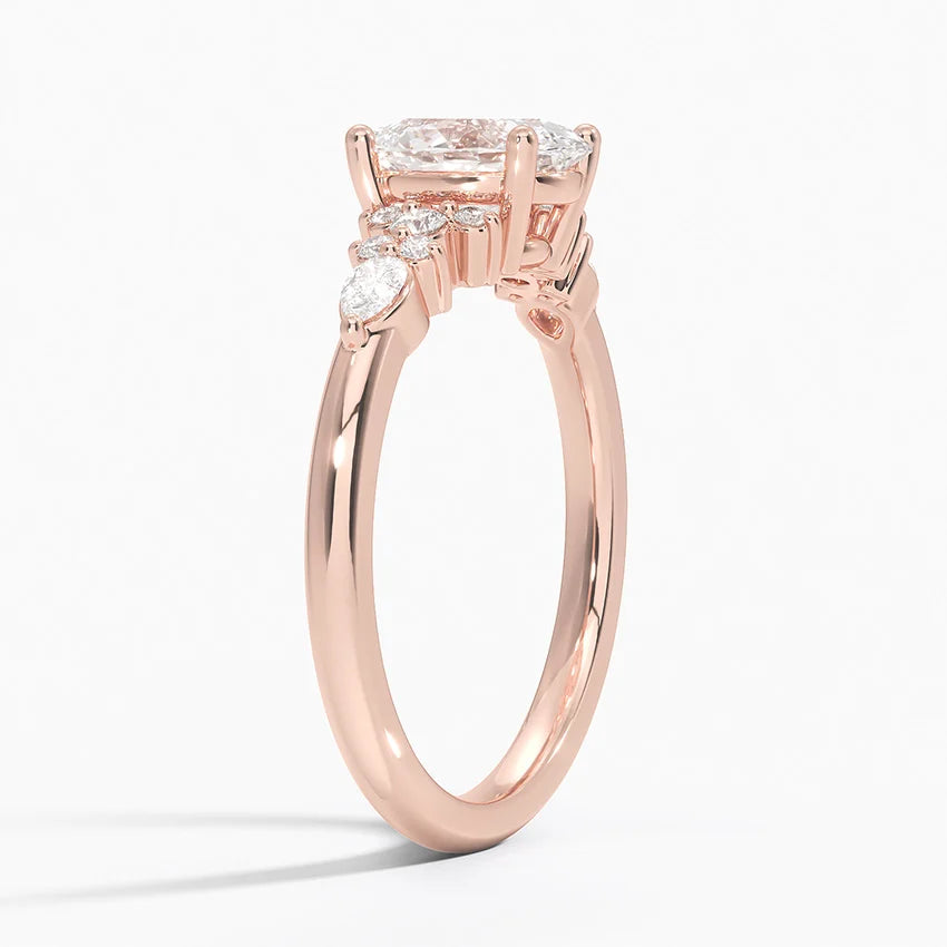 ecomposer-view with diamond shape-oval,ecomposer-size-1-ct,ecomposer-metal type-rose-gold-18k