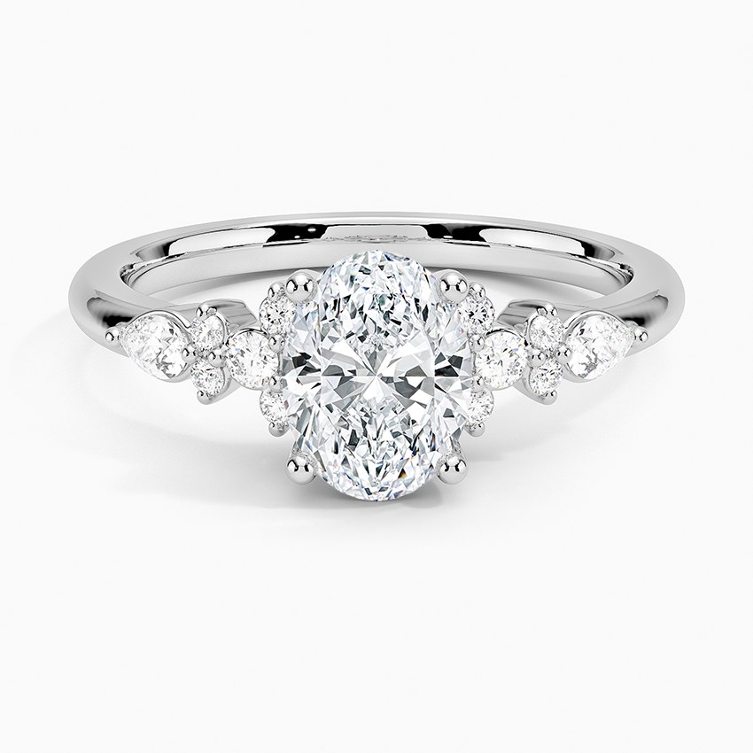 ecomposer-view with diamond shape-oval,ecomposer-size-1-ct,ecomposer-metal type-white-gold-18k
