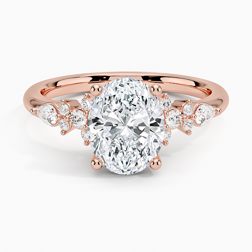ecomposer-view with diamond shape-oval,ecomposer-size-2-ct, ecomposer-size-2.5-ct, ecomposer-size-3-ct, ecomposer-metal type-rose-gold-18k