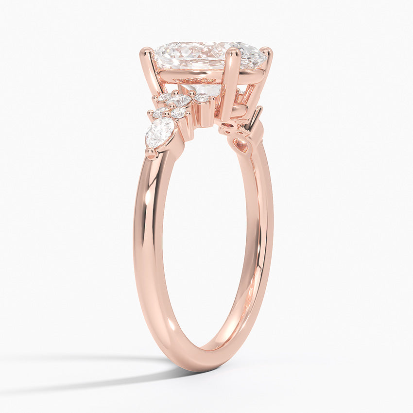 ecomposer-view with diamond shape-oval,ecomposer-size-2-ct, ecomposer-size-2.5-ct, ecomposer-size-3-ct, ecomposer-metal type-rose-gold-18k