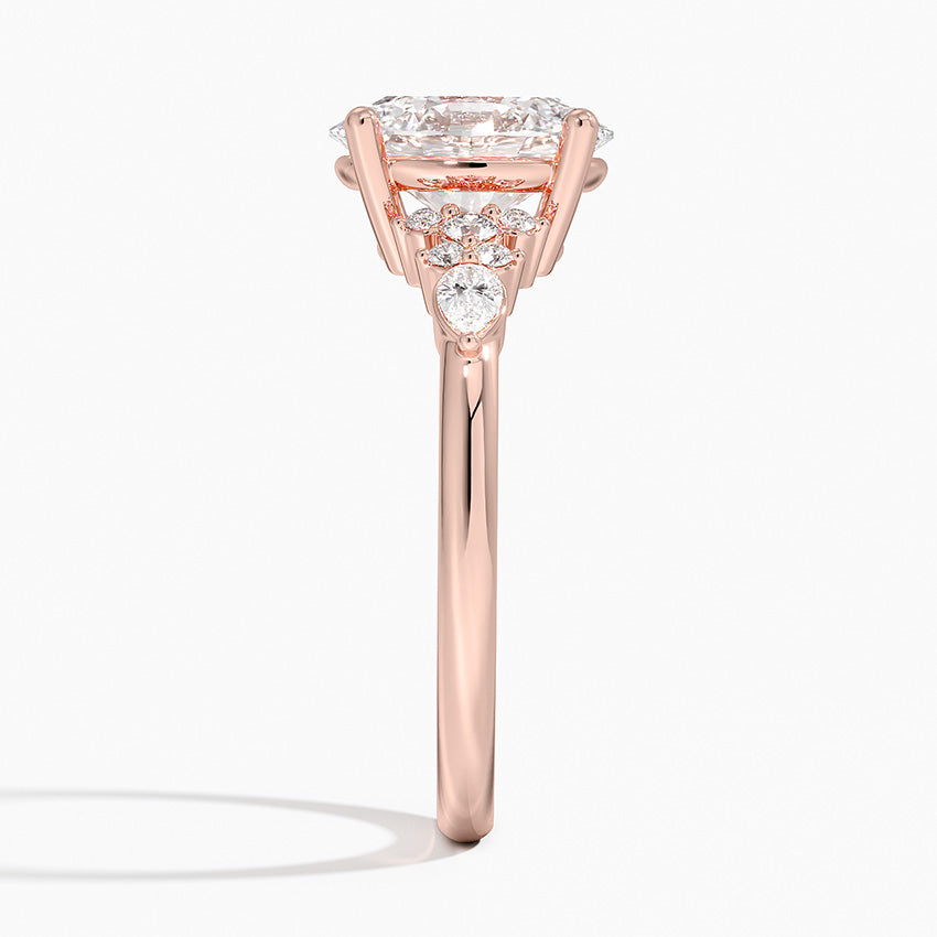 ecomposer-view with diamond shape-oval,ecomposer-size-2-ct, ecomposer-size-2.5-ct, ecomposer-size-3-ct, ecomposer-metal type-rose-gold-18k