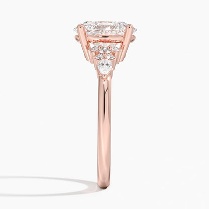 ecomposer-view with diamond shape-oval,ecomposer-size-2-ct, ecomposer-size-2.5-ct, ecomposer-size-3-ct, ecomposer-metal type-rose-gold-18k