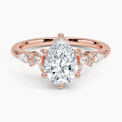 ecomposer-view with diamond shape-pear, ecomposer-size-1.5-ct, ecomposer-metal type-rose-gold-18k