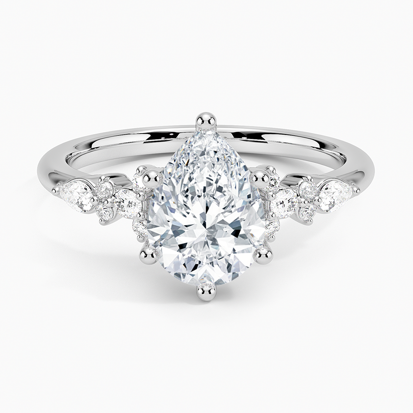 ecomposer-view with diamond shape-pear, ecomposer-size-1.5-ct, ecomposer-metal type-white-gold-18k
