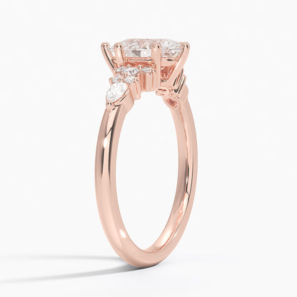 ecomposer-view with diamond shape-pear, ecomposer-size-1-ct, ecomposer-metal type-rose-gold-18k