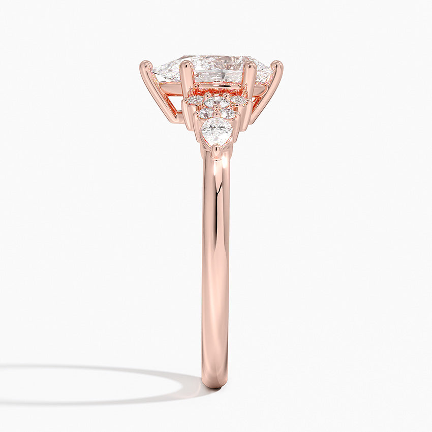 ecomposer-view with diamond shape-pear, ecomposer-size-1-ct, ecomposer-metal type-rose-gold-18k