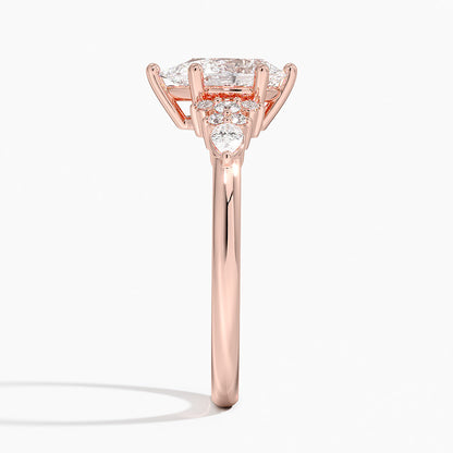 ecomposer-view with diamond shape-pear, ecomposer-size-1-ct, ecomposer-metal type-rose-gold-18k