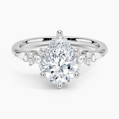 ecomposer-view with diamond shape-pear, ecomposer-size-2-ct, ecomposer-size-2.5-ct, ecomposer-size-3-ct, ecomposer-metal type-white-gold-18k
