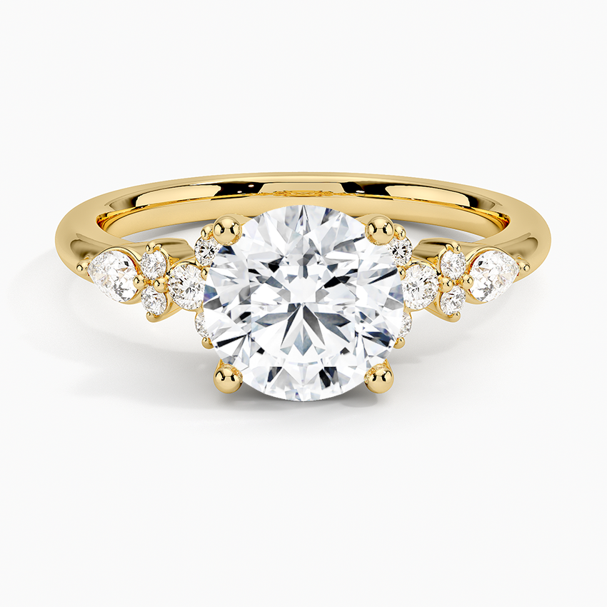 ecomposer-view with diamond shape-round, ecomposer-size-1.5-ct, ecomposer-metal type-yellow-gold-18k