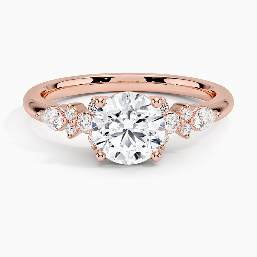 ecomposer-view with diamond shape-round, ecomposer-size-1-ct, ecomposer-metal type-rose-gold-18k
