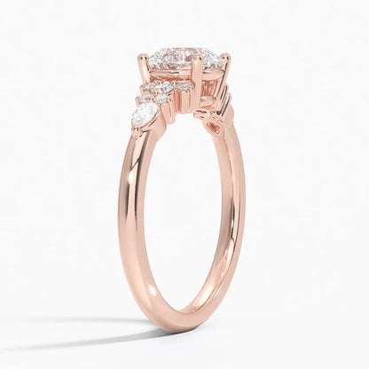 ecomposer-view with diamond shape-round, ecomposer-size-1-ct, ecomposer-metal type-rose-gold-18k