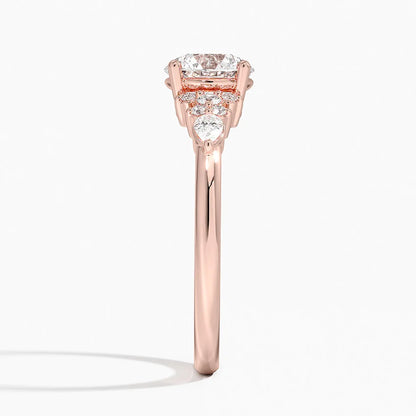 ecomposer-view with diamond shape-round, ecomposer-size-1-ct, ecomposer-metal type-rose-gold-18k