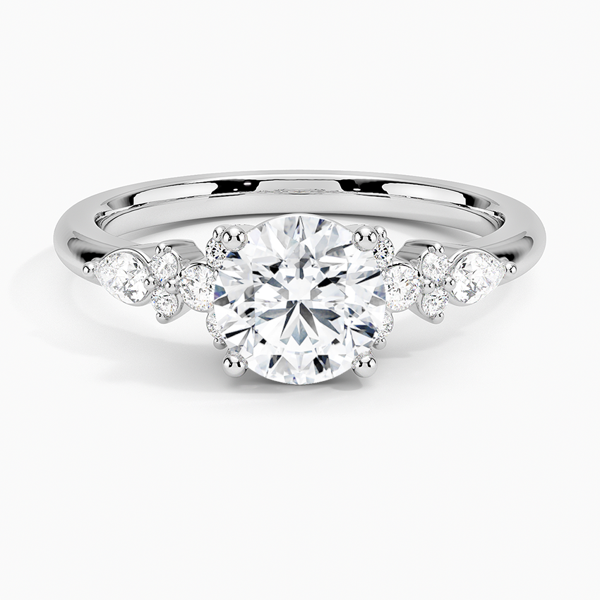 ecomposer-view with diamond shape-round, ecomposer-size-1-ct, ecomposer-metal type-white-gold-18k