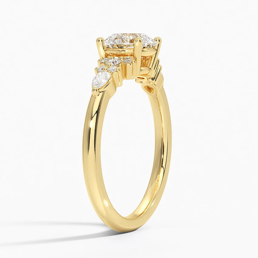 ecomposer-view with diamond shape-round, ecomposer-size-1-ct, ecomposer-metal type-yellow-gold-18k