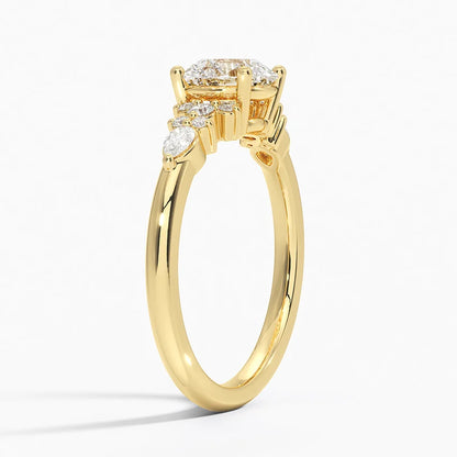 ecomposer-view with diamond shape-round, ecomposer-size-1-ct, ecomposer-metal type-yellow-gold-18k