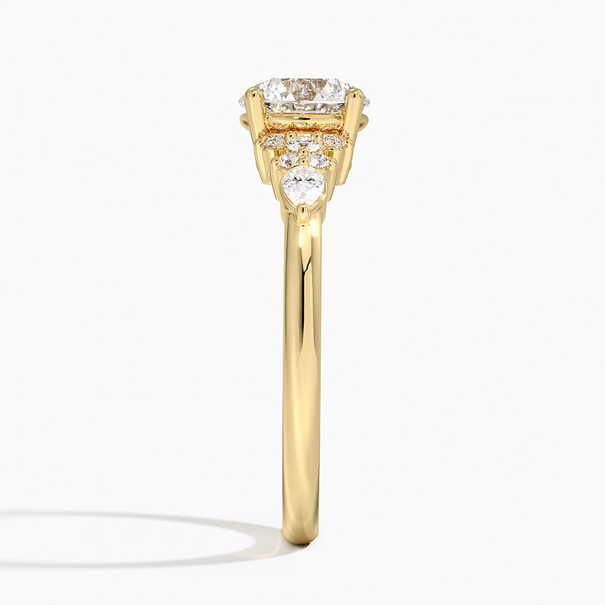 ecomposer-view with diamond shape-round, ecomposer-size-1-ct, ecomposer-metal type-yellow-gold-18k