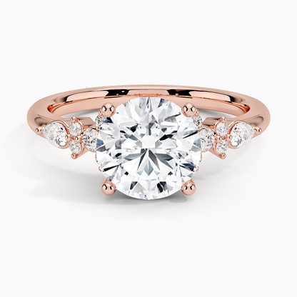 ecomposer-view with diamond shape-round, ecomposer-size-2-ct, ecomposer-size-2.5-ct, ecomposer-size-3-ct, ecomposer-metal type-rose-gold-18k