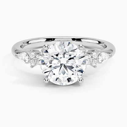 ecomposer-view with diamond shape-round, ecomposer-size-2-ct, ecomposer-size-2.5-ct, ecomposer-size-3-ct, ecomposer-metal type-white-gold-18k