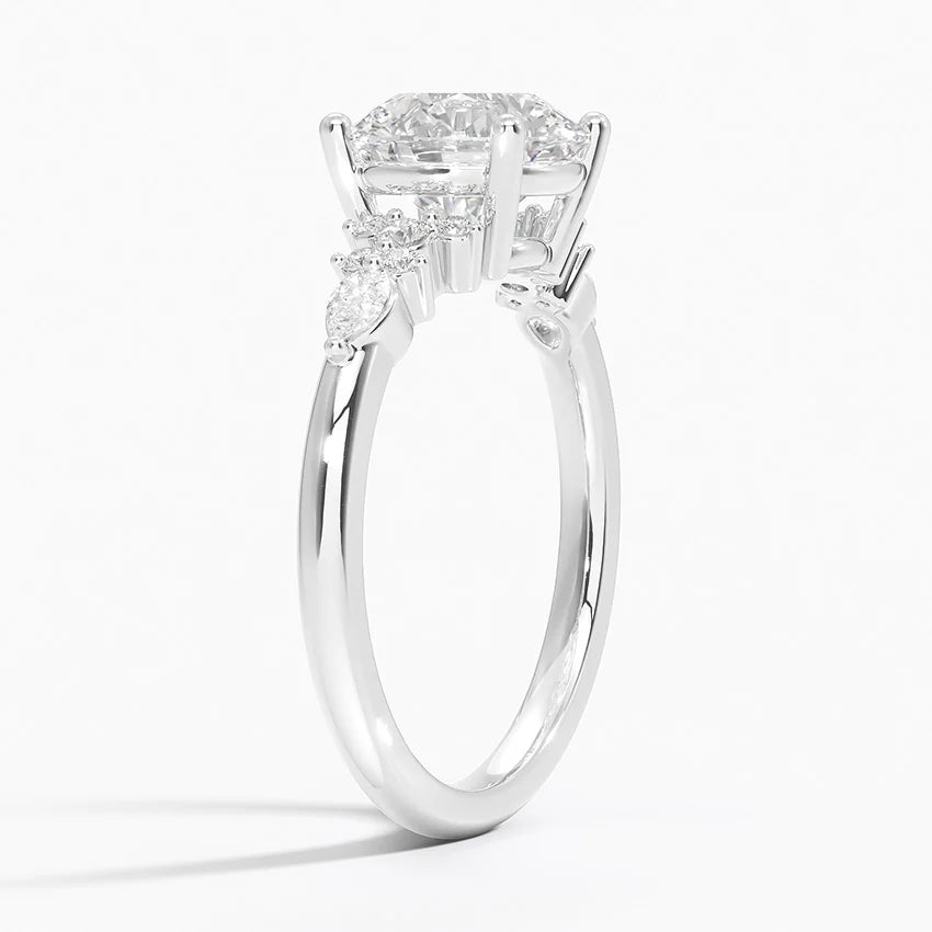 ecomposer-view with diamond shape-round, ecomposer-size-2-ct, ecomposer-size-2.5-ct, ecomposer-size-3-ct, ecomposer-metal type-white-gold-18k
