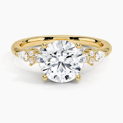 ecomposer-view with diamond shape-round, ecomposer-size-2-ct, ecomposer-size-2.5-ct, ecomposer-size-3-ct, ecomposer-metal type-yellow-gold-18k