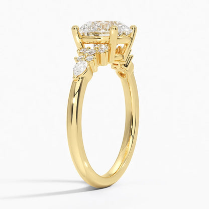 ecomposer-view with diamond shape-round, ecomposer-size-2-ct, ecomposer-size-2.5-ct, ecomposer-size-3-ct, ecomposer-metal type-yellow-gold-18k