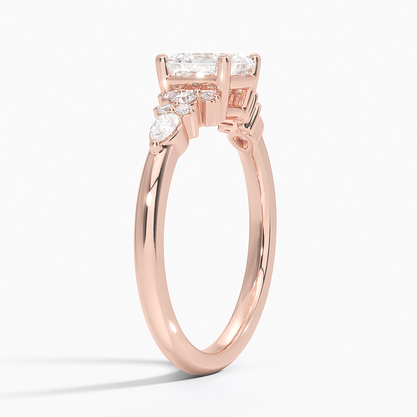 ecomposer-view with diamond shape-asscher, ecomposer-size-1-ct, ecomposer-metal type-rose-gold-18k