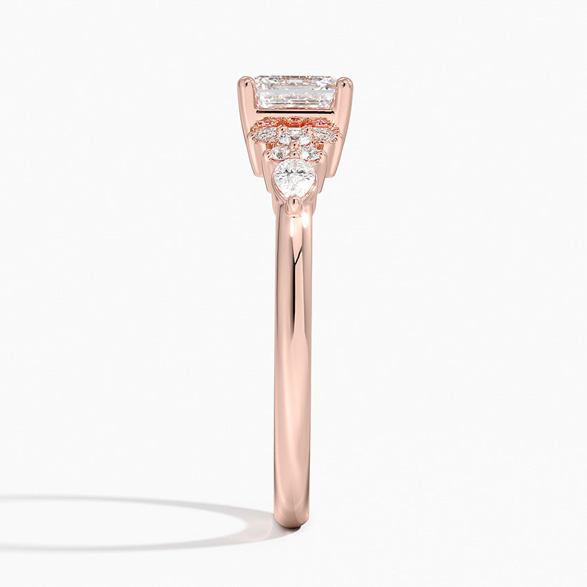 ecomposer-view with diamond shape-asscher, ecomposer-size-1-ct, ecomposer-metal type-rose-gold-18k