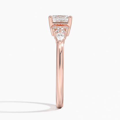 ecomposer-view with diamond shape-asscher, ecomposer-size-1-ct, ecomposer-metal type-rose-gold-18k