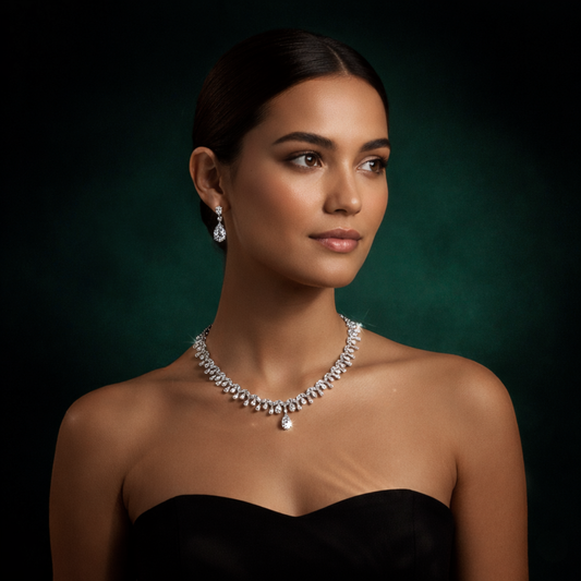 39 Carat Deline High Jewelry Bridal Lab-Grown Diamond Set 18K White Gold