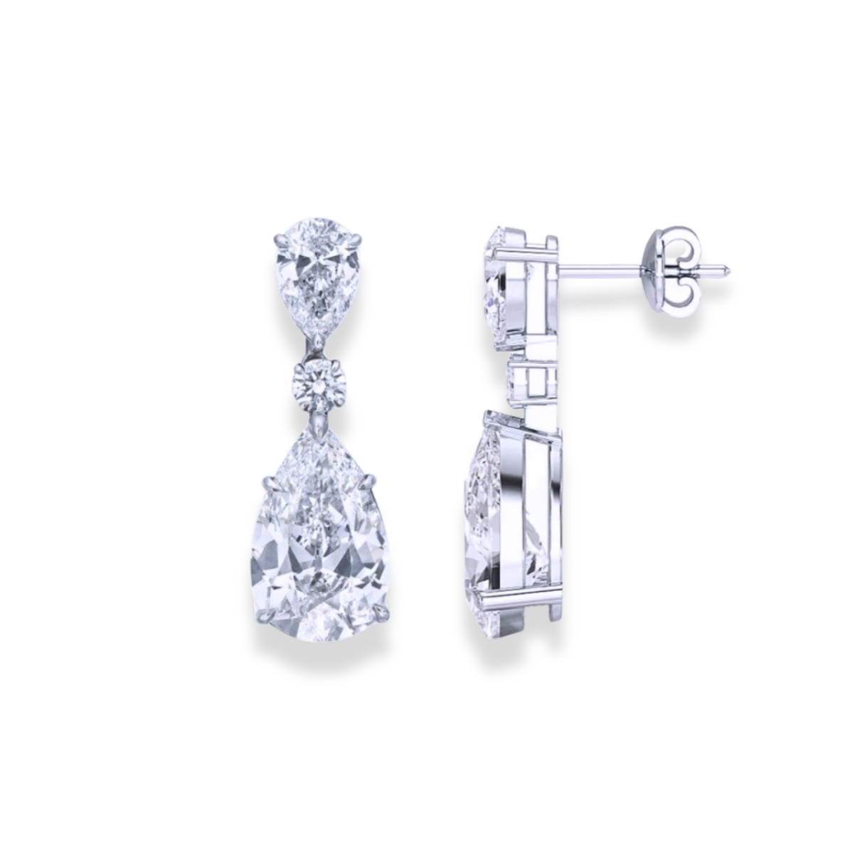 39 Carat Deline High Jewelry Bridal Lab-Grown Diamond Set 18K White Gold