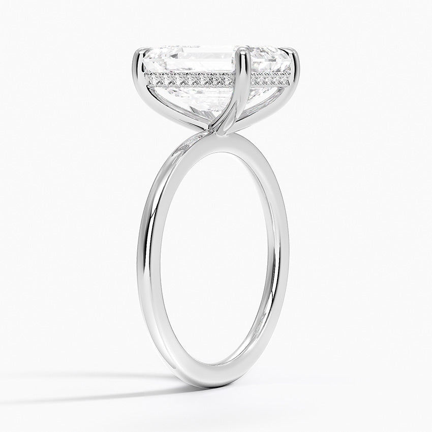 ecomposer-view with diamond shape-emerald, ecomposer-metal type-white-gold-18k