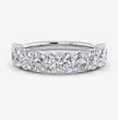 2 Carat Oval Half-Eternity Shared Prong Lab Grown Diamond Band Ring in 18K White Gold