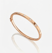 Astoria Round Flush Set Lab Diamond ( 1 ct. tw) Bangle Bracelet 18K Gold