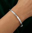 Astoria Round Flush Set Lab Diamond ( 1 ct. tw) Bangle Bracelet 18K Gold