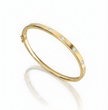 Astoria Round Flush Set Lab Diamond ( 1 ct. tw) Bangle Bracelet 18K Gold